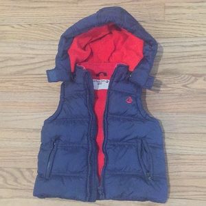 JoJo Maman Bebe vest with detachable hood